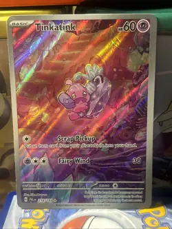 Tinkatink Illustration Rare Sv02 Paldea Evolved 216/193 Condition Pokemon TCG - Image 1