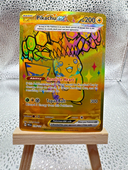 Pokemon TCG Pikachu ex 179/131 Sv: Prismatic Evolutions Gold Hyper Rare NM - Image 1