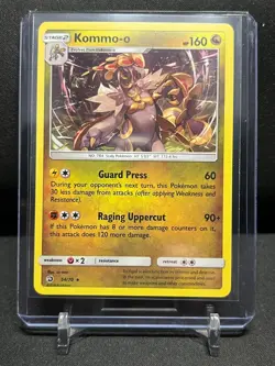 Kommo-o 54/70 Holo Rare Pokemon 2018 Dragon Majesty LP - Image 1