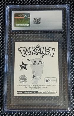 Scyther Pokemon Merlin Sticker 1998 Series 1 S19 Holo CGC NM/MINT+ 8.5 - Image 2