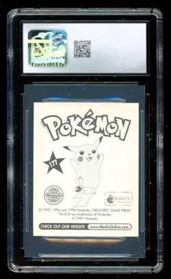 1998 Pokemon Merlin Topps Sticker #177 ~ Hitmonchan ~ CGC 8 NM/MINT - Image 2