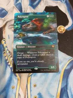 MTG The Lost Caverns of Ixalan LCI Mythic Polyraptor Borderless 0012 NM-M x1 - Image 1