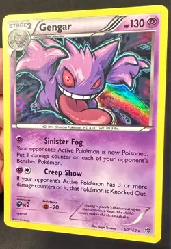 Gengar 60/162 2015 XY Breakthrough Set Pokemon Card TCG Nintendo Holo Rare - VLP - Image 2
