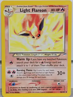 Pokemon Card TCG Light Flareon 46/105 Neo Destiny 2000 Uncommon Vintage NM - Image 5