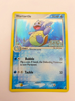 Pokemon Card - Reverse-Holo Wartortle 42/100 EX Crystal Guardians *MP* Uncommon - Image 1