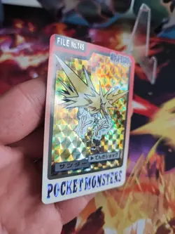 Pokemon Karte Card Zapdos Pocket Monsters 1997 Carddass Japanese Holo Exc- Japan - Image 5
