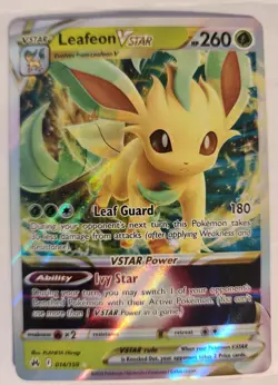 Pokemon 2023 SWSH Crown Zenith Leafeon VSTAR Card #014/159 - Image 1
