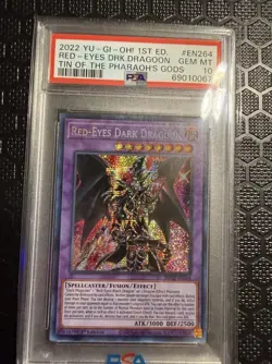 PSA 10 Yu-Gi-Oh! 2022 Red-Eyes Dark Dragoon MP22-EN264 Prismatic Secret Rare - Image 1