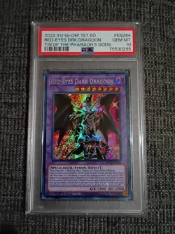 Yu-Gi-Oh! 2022 Red-Eyes Dark Dragoon MP22-EN264 Prismatic Secret 1st Ed PSA 10 - Image 1