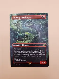 Hunting Velociraptor (Borderless) Universes Beyond: Jurassic World LP MTG - Image 2