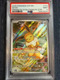 Eevee 173 PSA 9 pokemon center promo stamped pc etb Mint holo eeveelution - Image 1