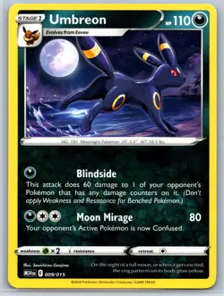 Umbreon - McDonalds 2024 - Non Holo M24 Exclusive 009/015 Promo Pokemon Card NM - Image 1