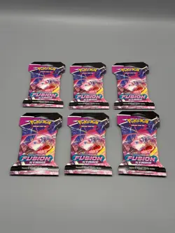 6 x Pokemon TCG: Sword & Shield Fusion Strike Sleeved Booster Pack | Mew - Image 1
