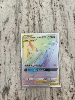 Pokemon Latias and Latios GX #190 pokemon tag team secret rainbow rare - Image 1