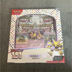 Pokemon Scarlet & Violet 151 Alakazam ex Collection Box 3 Promos 4 Packs - Image 1
