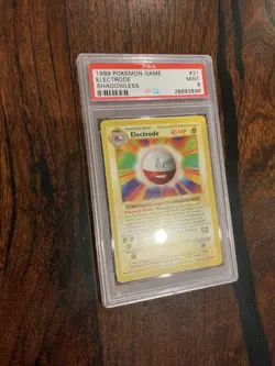 Pokemon PSA 9 MINT 1999 Base Set Shadowless Electrode Card 21/102 - Image 2