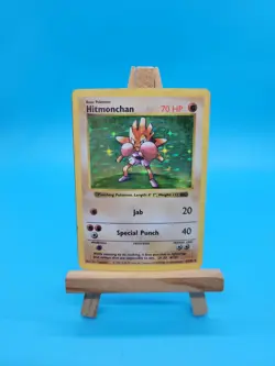 Pokemon TCG Hitmonchan Base Set Holo Shadowless Rare Card 7/102 - Image 1