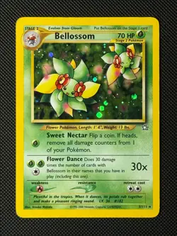 Pokemon Cards Bellossom 3/111 Neo Genesis Holo Rare MP - Image 1