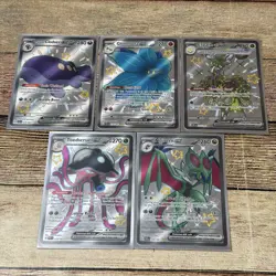 Pokemon TCG lot of 5 Full Art Paldean Fates Shinies Shiny Noivern Clodsire Etc - Image 1