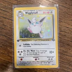 Pokemon TCG Wigglytuff Jungle 1st Edition Holo Rare Card 16/64 - Image 1
