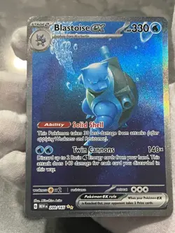 Pokemon TCG Blastoise ex 200/165 S&V 151 Special Illustration Rare Holo NM - Image 3