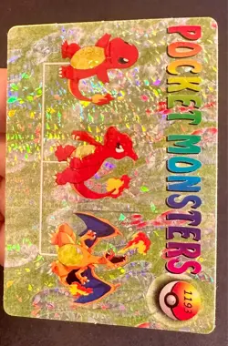 Pocket Monsters #1193 Vending Prism Holo Vintage Pokemon Charizard Charmander Nm - Image 4