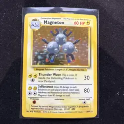 Pokemon Card: Magneton HOLO 9/102 Base Set Rare! LP - Image 1