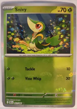 Snivy 001/086 Master Ball Reverse Holo Pokemon TCG 2025 Black Bolt NM/M - Image 1