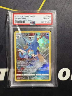 2022 POKEMON SWORD & SHIELD ASTRAL RADIANCE #TG03 FULL ART/KINGDRA PSA 10 - Image 1
