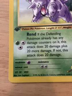 Pokemon TCG Giovanni's Nidorino Gym Challenge 45/132 1st Edition Uncommon 70 HP. - Image 3
