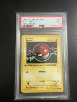 1999 Pokemon Game VOLTORB 1st Edition 67/102 PSA 9 MINT - Image 1