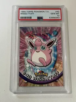 1999 Topps Pokemon Tv #40 Wigglytuff PSA 10 - Image 1