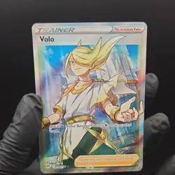 Pokemon TCG Volo 196/196 Swsh11: Lost Origin Ultra Rare Full Art Holo Trainer - Image 1
