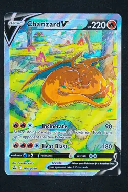 2023 Pokemon Charizard V SWSH260 SWSH: Sword & Shield Promo Holo Black Star 260 - Image 1