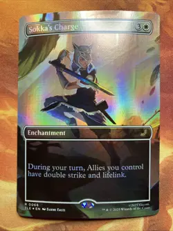 MTG Foil Borderless Sokka's Charge Avatar: The Last Airbender: Eternal-Legal NM! - Image 1