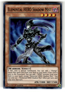Elemental HERO Shadow Mist SDHS-EN001 1st Edition Super Rare Structure Deck: HER - Image 1