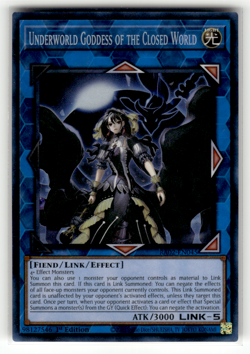 Yugioh Underworld Goddess of The Closed World MP22 Prismatic Secret Rare - Image 1