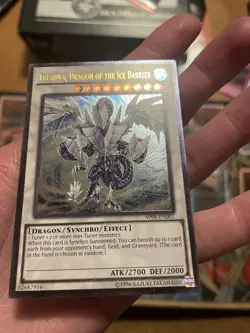 Trishula Dragon Of The Ice Barrier Ultimate Rare AP08 VLP/NM Yugioh - Image 3