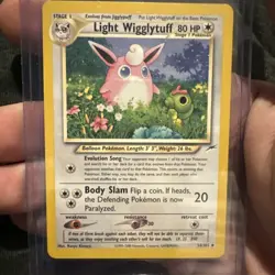Pokemon TCG 2002 Neo Destiny Set: Light Wigglytuff 54/105 Uncommon Card - LP - Image 1