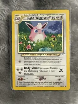 Pokemon TCG Light Wigglytuff Neo Destiny Uncommon Card 54/105 - Image 1
