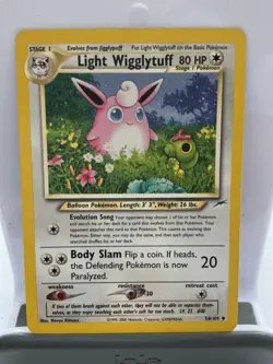 Pokemon TCG 2002 Neo Destiny Light Wigglytuff 54/105 Uncommon Card Non Holo - Image 1