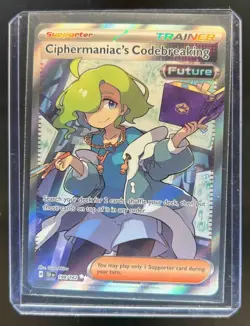 2024 Pokemon SV Temporal Forces TEF EN Ciphermaniac's Codebreaking #198/162 - Image 1