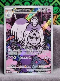 Pokemon TCG Houndstone Mega Evolution: Base 145/132 NM Pack Fresh Full Art Rare - Image 1