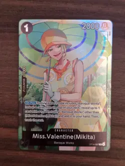 One Piece Azure Sea's Seven Dash Pack Miss.Valentine Mikita OP14 087 R Foil - Image 1