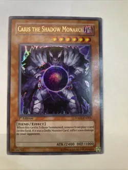 Caius the Shadow Monarch SDDE-EN001 Ultra Rare 1st Ed Yugioh - Image 1