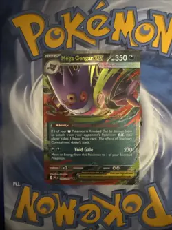 Pokemon TCG Mega Evolution Phantasmal Flames Mega Gengar EX 056/094 Holo NM - Image 1