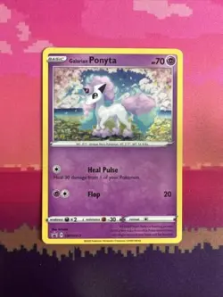 Pokemon Card Galarian Ponyta SWSH013 Black Star Promo Holo Near Mint - Image 1