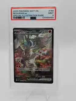 Reshiram EX Sir #166/086 White Flare PSA 9 Mint Pokemon Card - Image 4