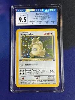 CGC 10 GEM MINT 1999 POKEMON JUNGLE 1ST EDITION #5 KANGASKHAN HOLO - Image 3