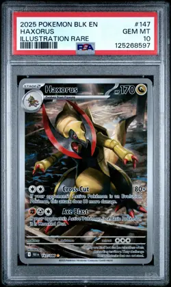 Haxorus 147/086 Black Bolt Illustration Rare PSA 10 - Image 1